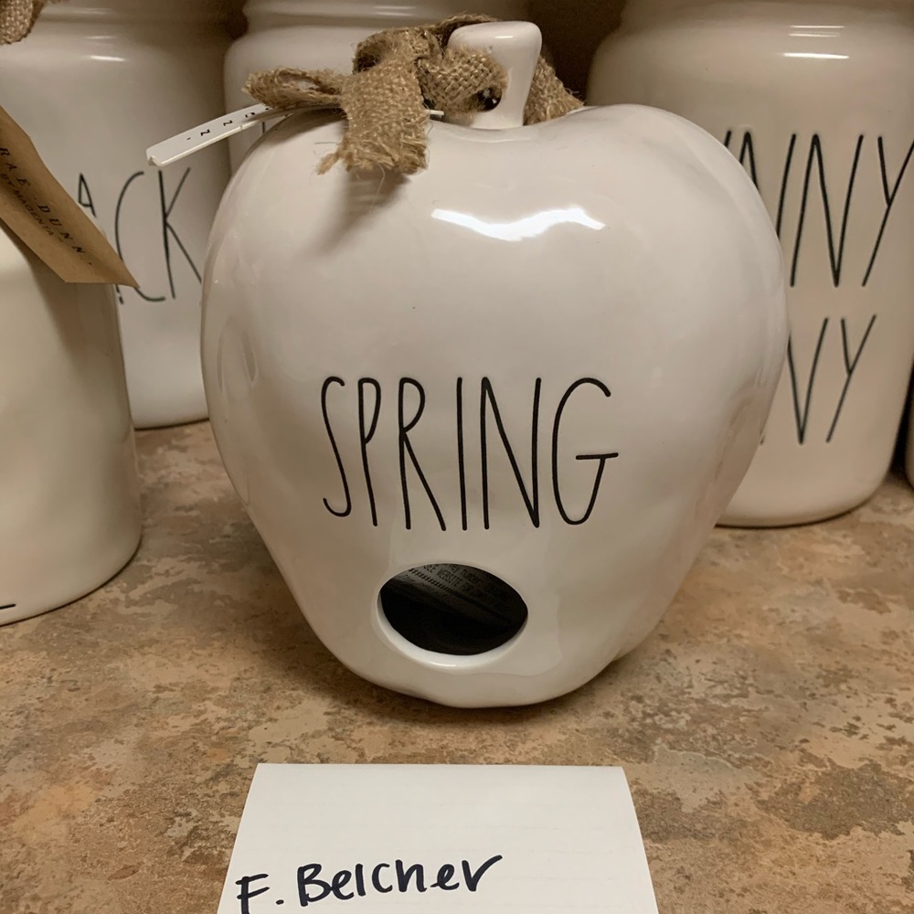 Rae Dunn spring apple birdhouse